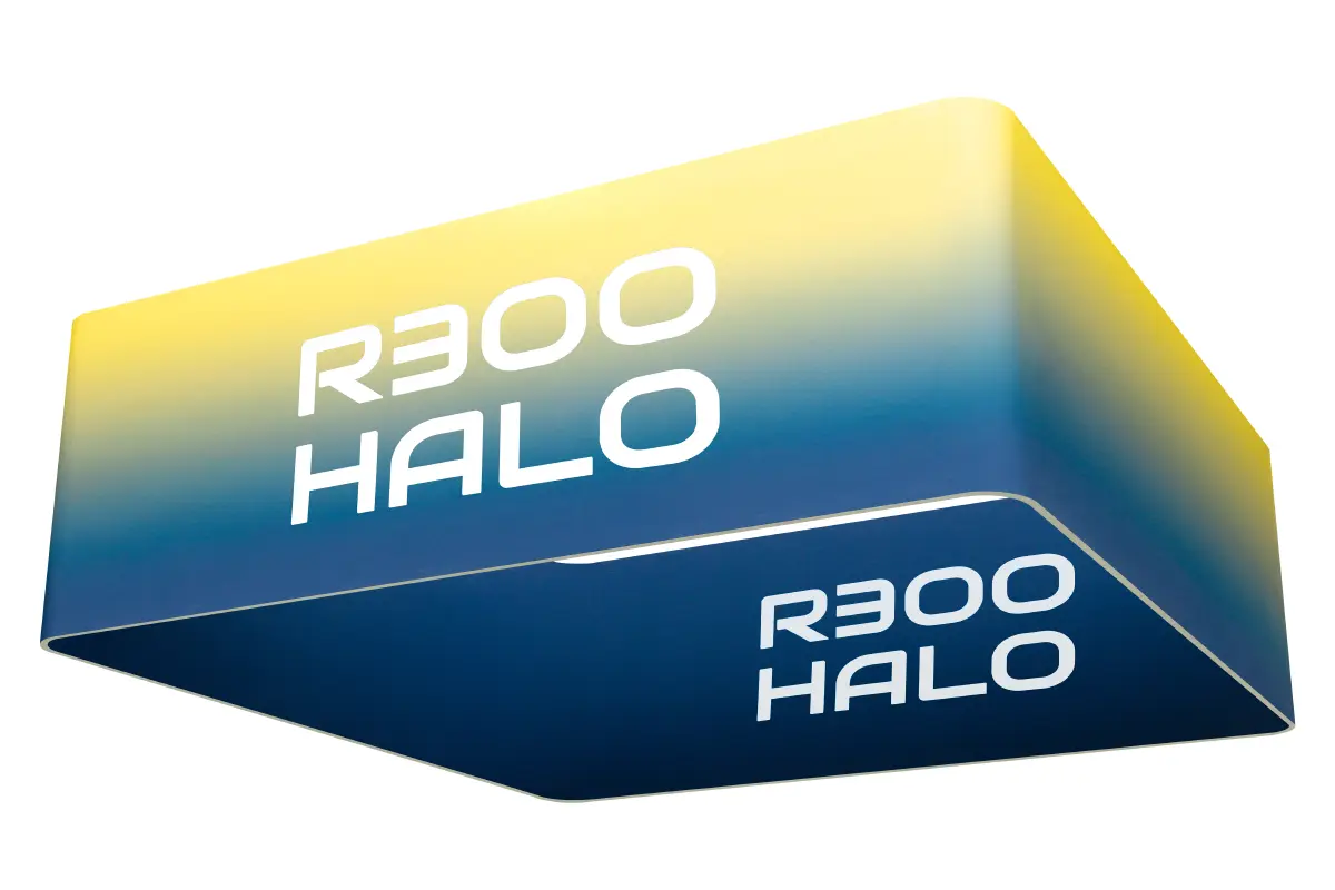 R300 Halo fabric display insert